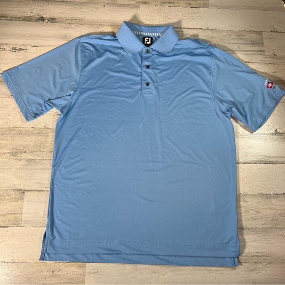FootJoy FJ Men’s Performance Stretch Golf Polo Shirt Blue Size Large - Picture 1 of 7